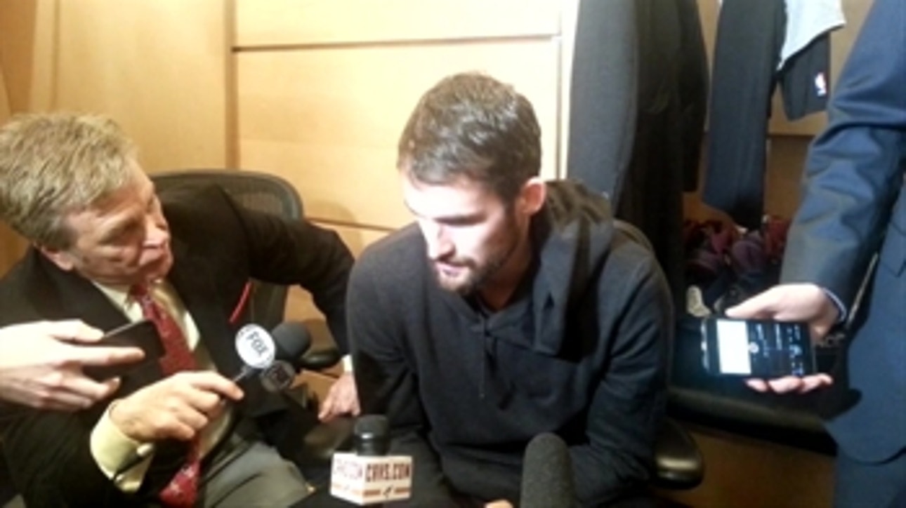 Kevin Love talks about the Cavs' win over Brooklyn