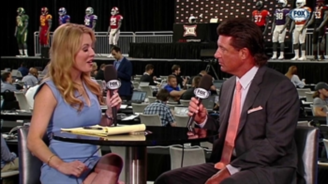 Mike Gundy on what RB Justice Hill brings ' Big 12 Media Days