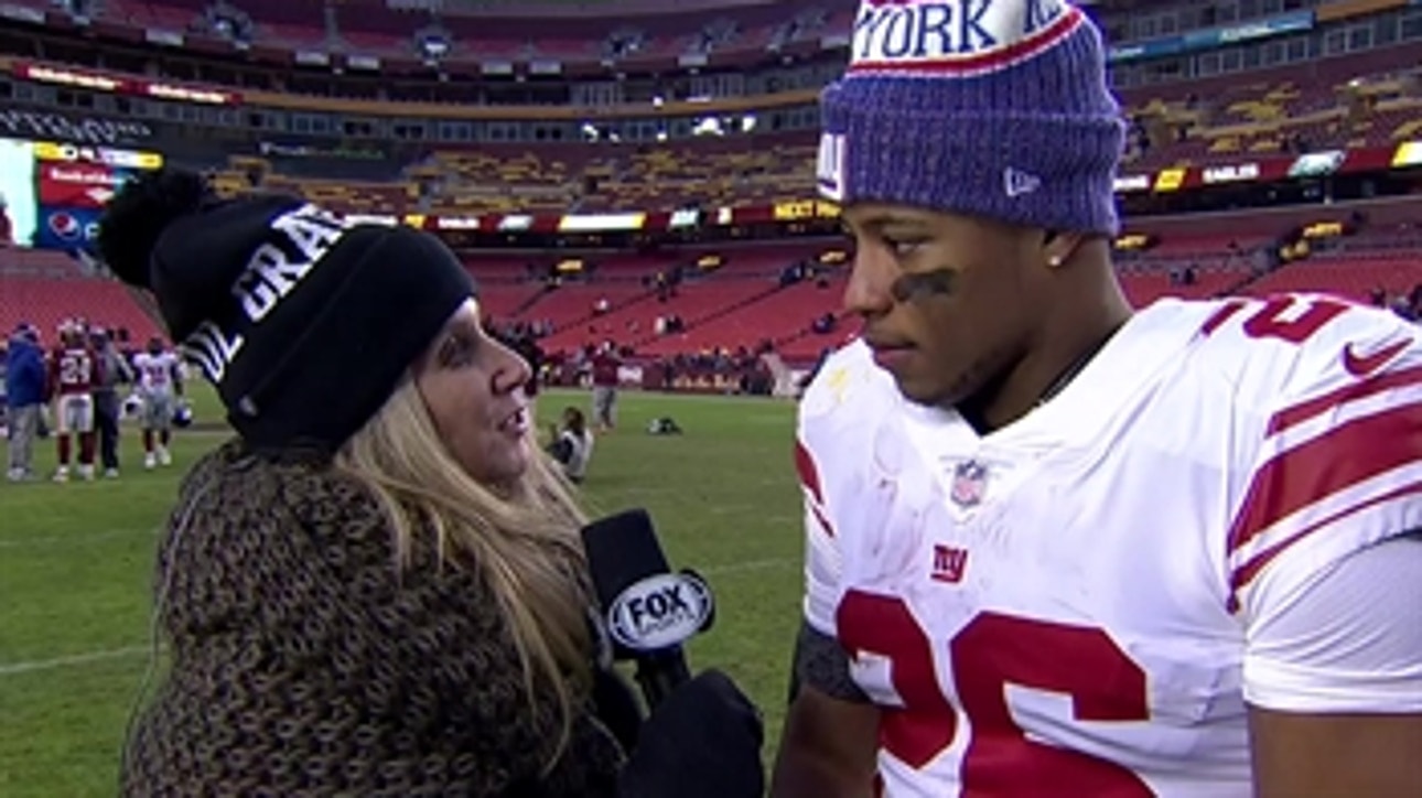 Saquon Barkley explains to Laura Okmin why his Giants 'family' loves playing together