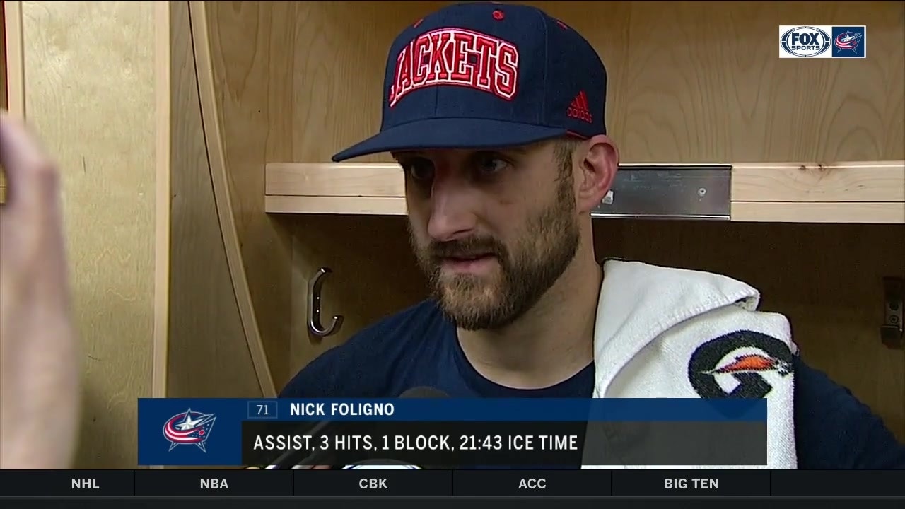 Nick Foligno is disappointed that Blue Jackets couldn't win one for Korpisalo