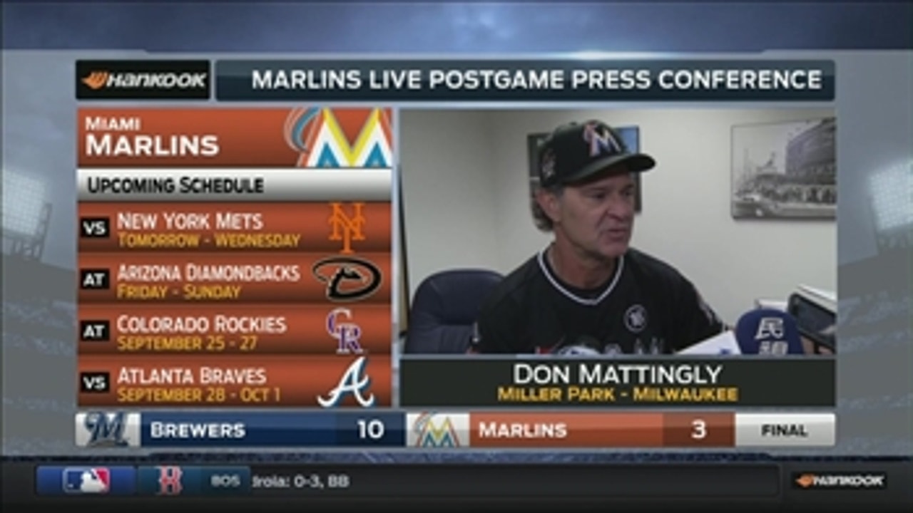 Don Mattingly: We just didn't make the plays today