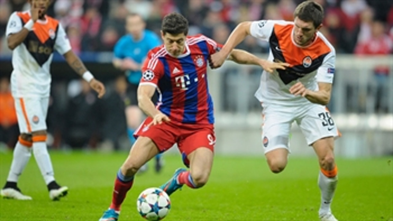 Lewandowski nets Bayern's sixth against Shakhtar