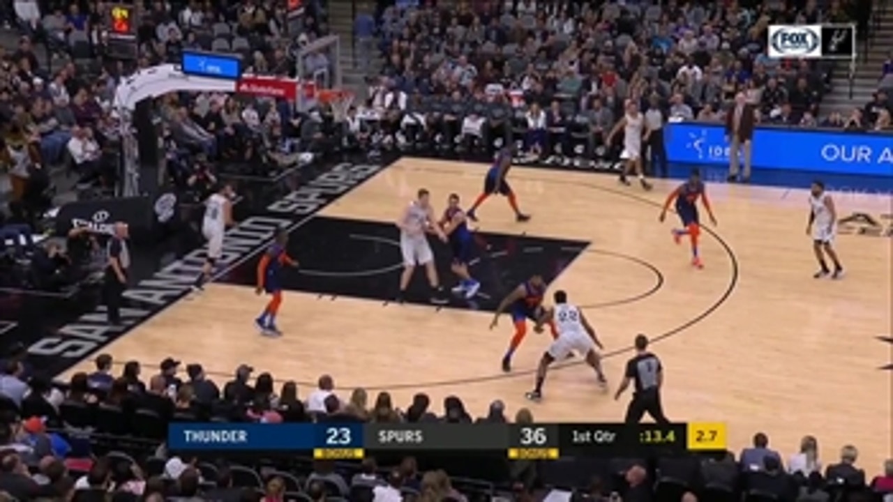 WATCH: Rudy Gay helps Spurs beat Thunder