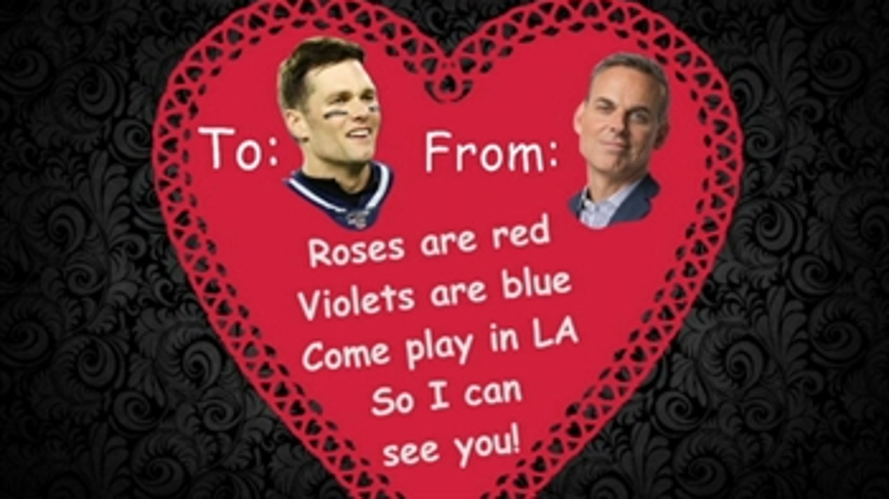 Colin hands out Valentine’s Day gifts to some of his favorite sports figures