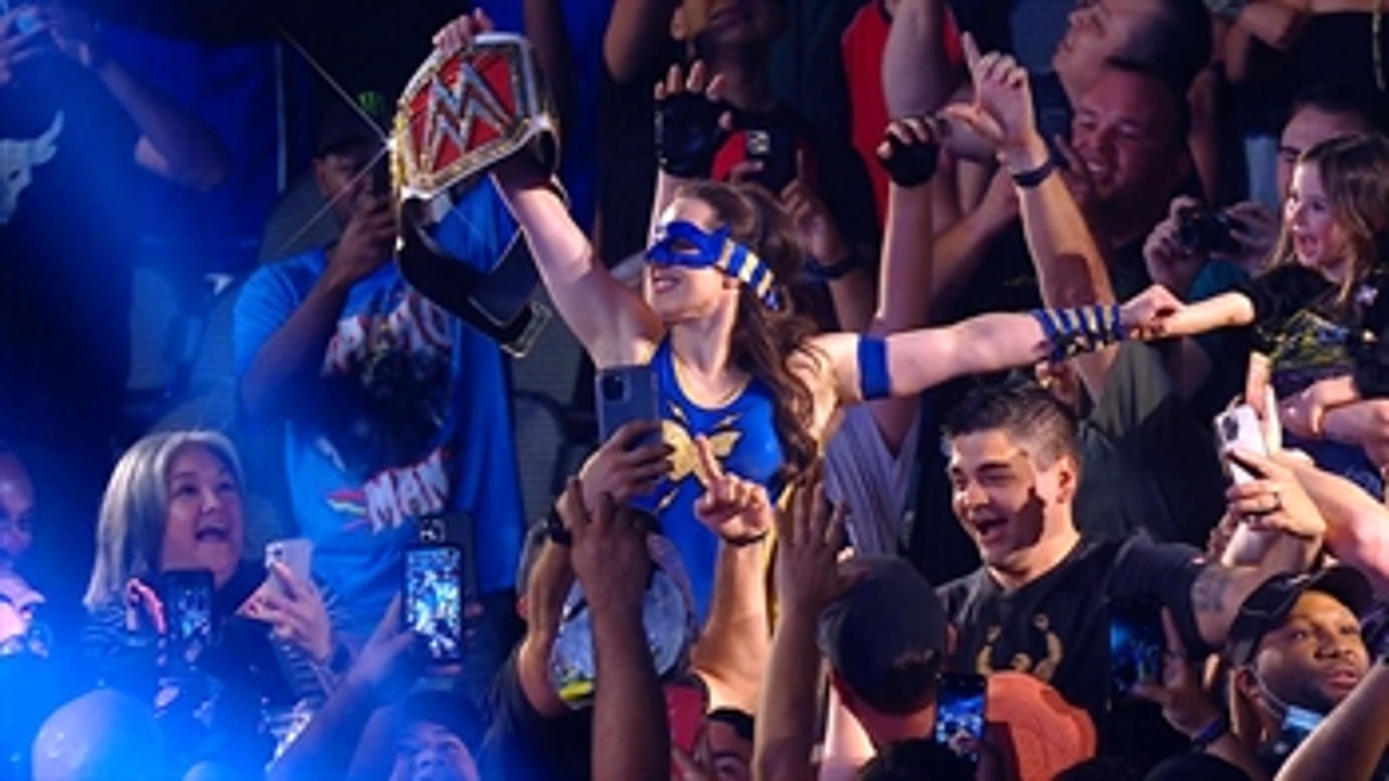 Nikki A.S.H. celebrates her Raw Women’s Title win with the WWE Universe: July 19, 2021