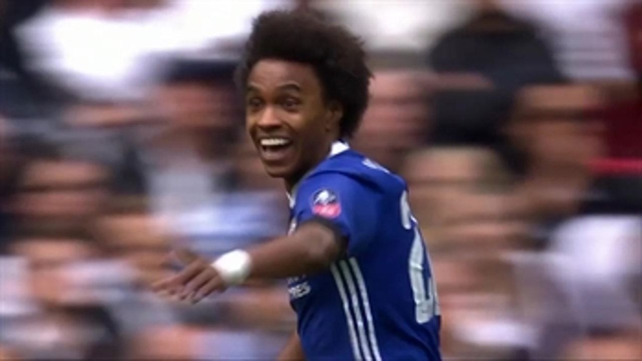 Willian capitalizes early off free kick ' 2016-17 FA Cup Highlights