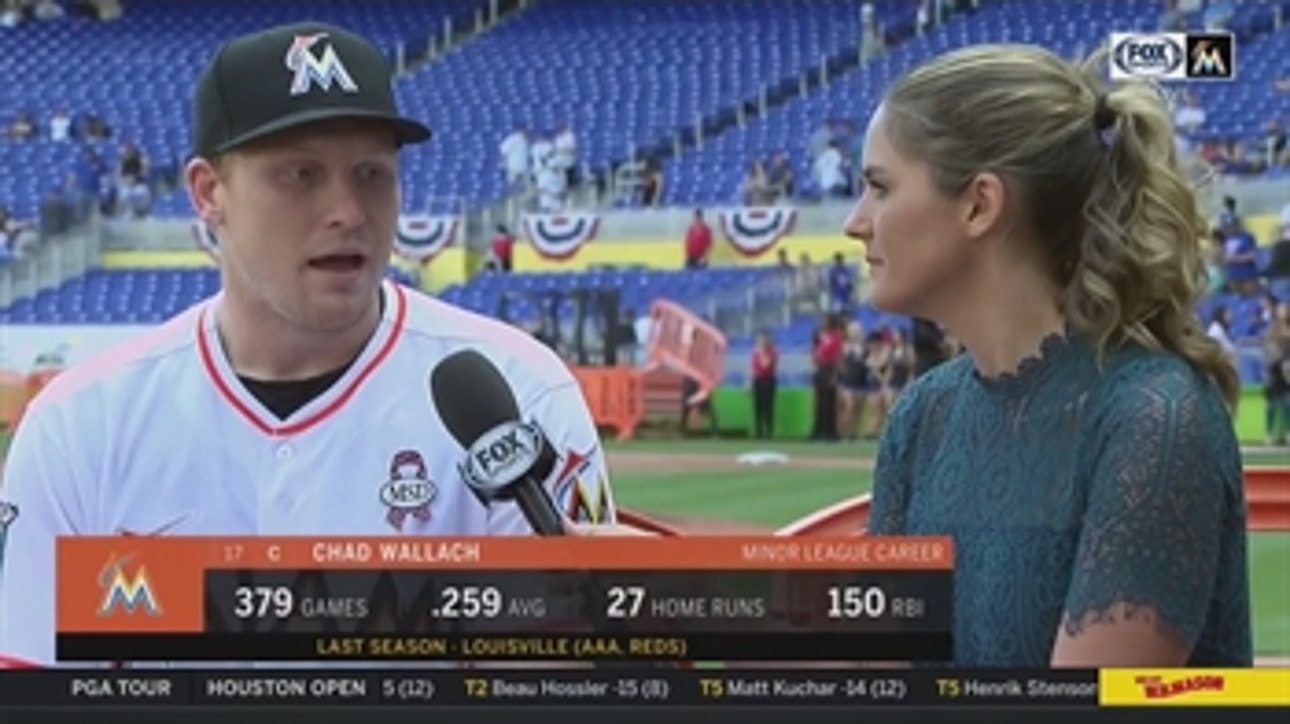 Chad Wallach feeling a little more relaxed after 2-hit game