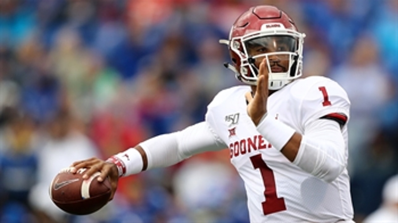 Jalen Hurts leads No. 6 Oklahoma past Kansas 45-20