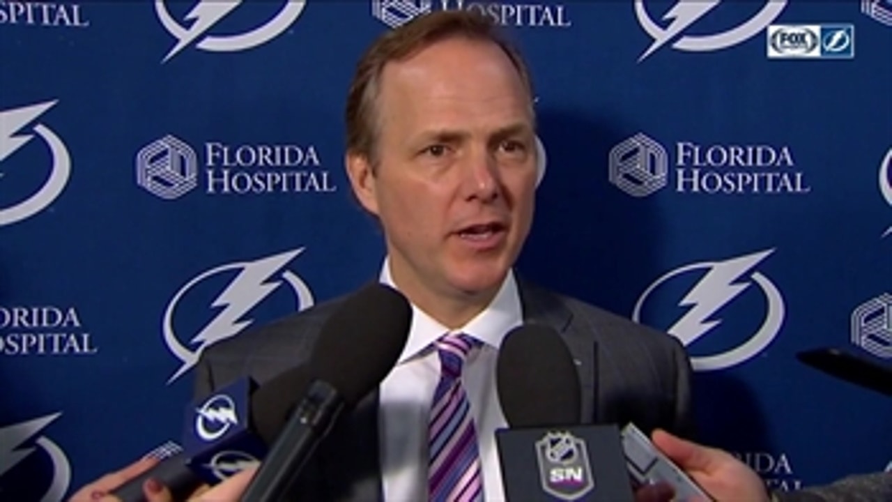 Jon Cooper talks tonight's effort as Lightning see 8-game win streak end