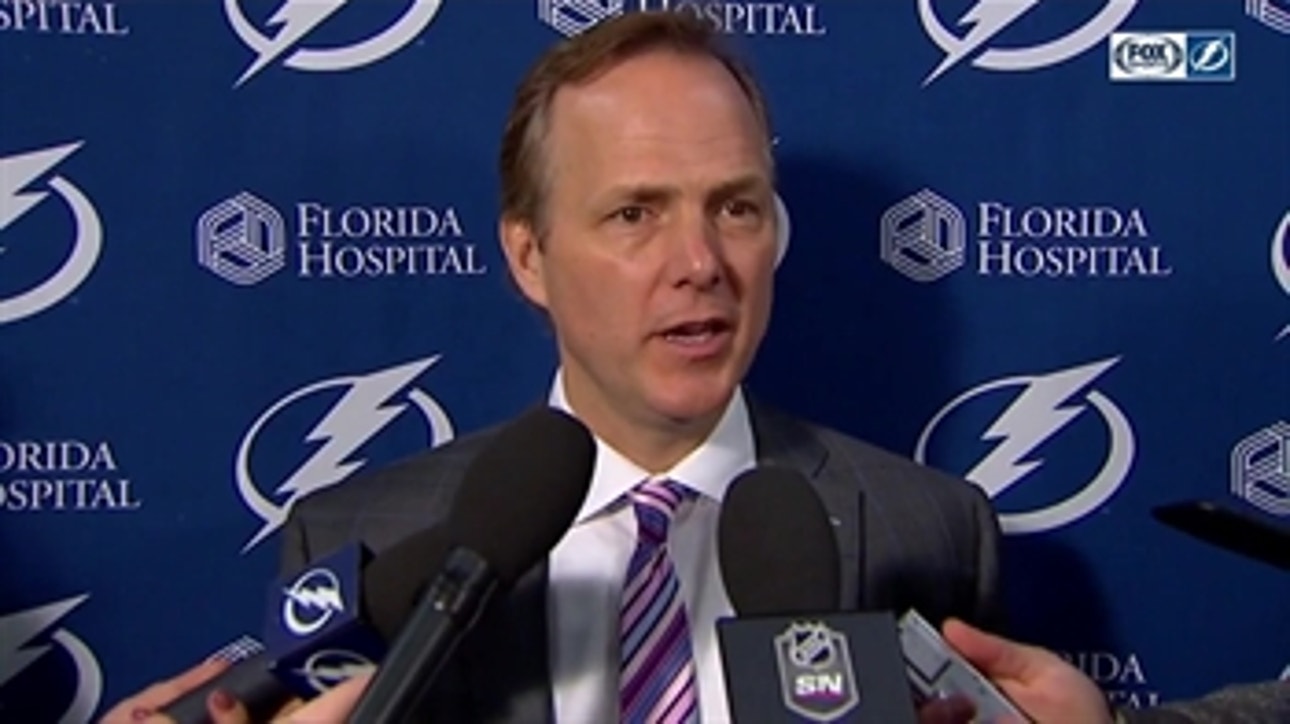 Jon Cooper talks tonight's effort as Lightning see 8-game win streak end