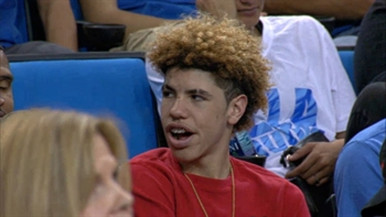 LaMelo Ball attends brother Lonzo's UCLA game after scoring 92 points