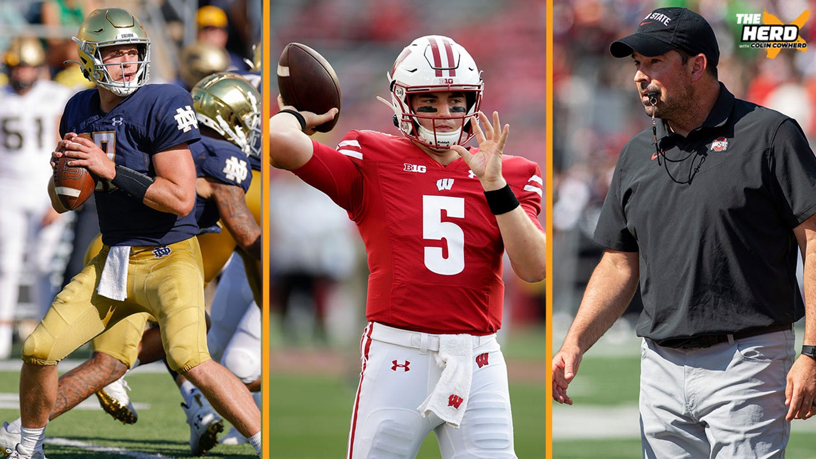 Joel Klatt breaks down Notre Dame - Wisconsin matchup, Jack Coan facing his old team, Ohio State's struggles I THE HERD