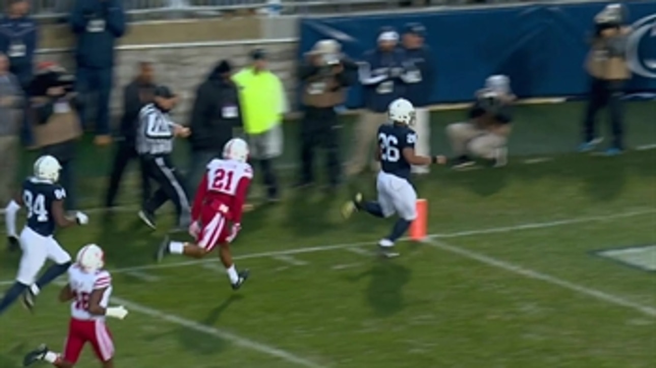 Saquon Barkley takes it 65 yards to the house giving Penn State a 7-0 lead
