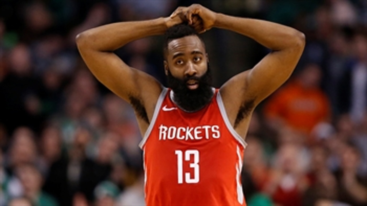 Shannon Sharpe reacts to Harden, Houston Rockets blowing 26-point lead against the Celtics