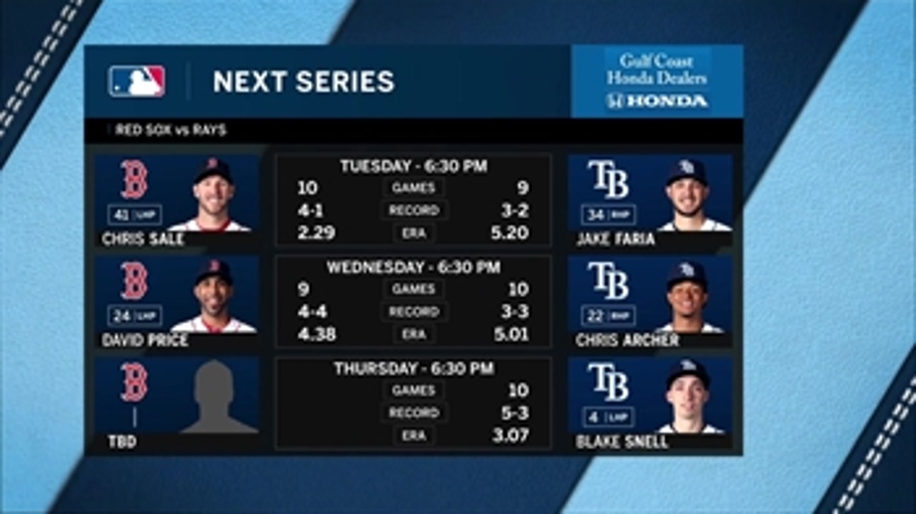 Rays return home to host Red Sox