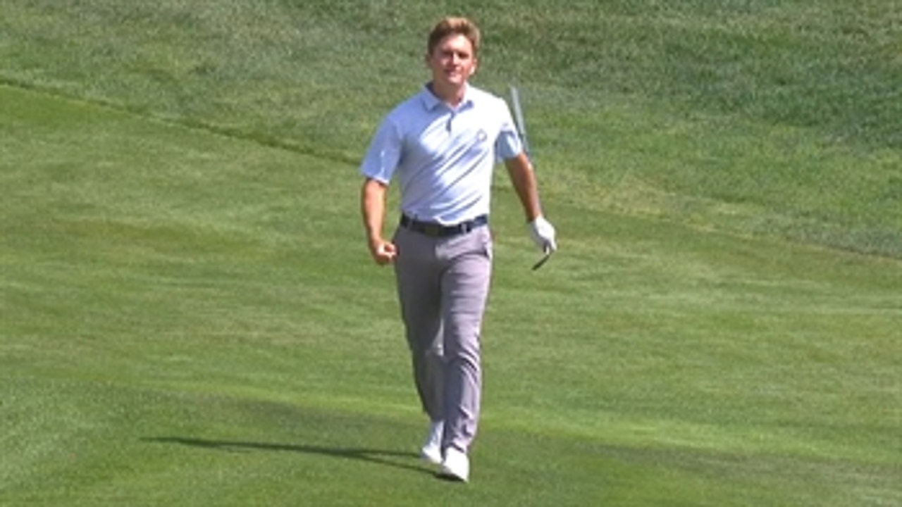 Clay Feagler holes out for eagle on 15