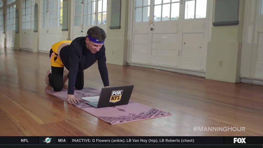 Cooper Manning does yoga with Bengals pass rusher Mike Daniels ' MANNING HOUR