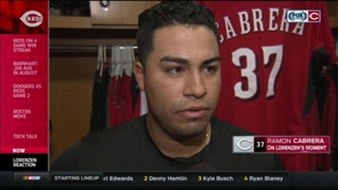 Reds' Price and teammates react to Lorenzen's special moment