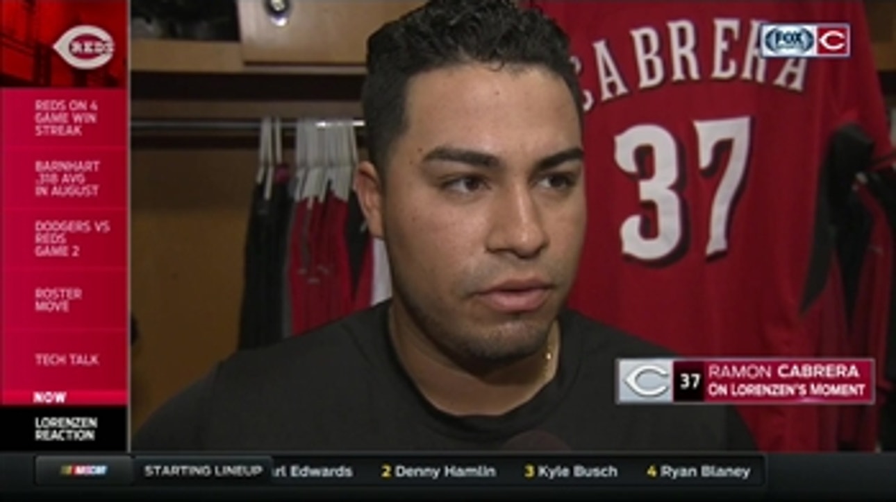 Reds' Price and teammates react to Lorenzen's special moment