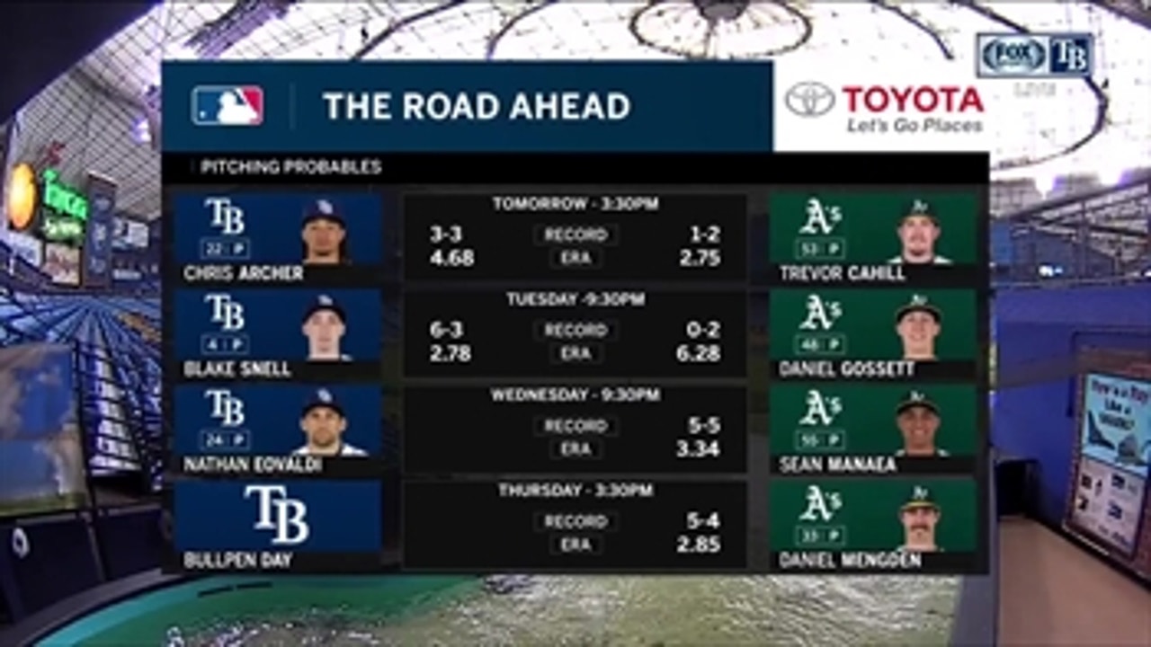 Rays go west to face A's