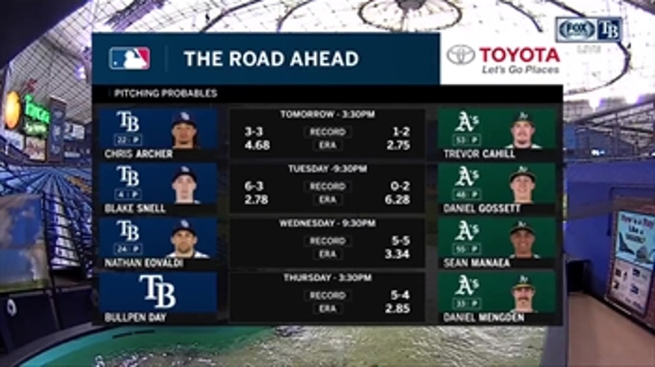 Rays go west to face A's