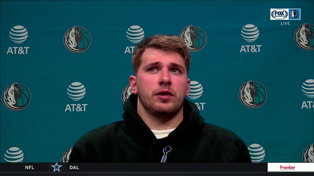 Luka Doncic on stepback move agianst Dejounte