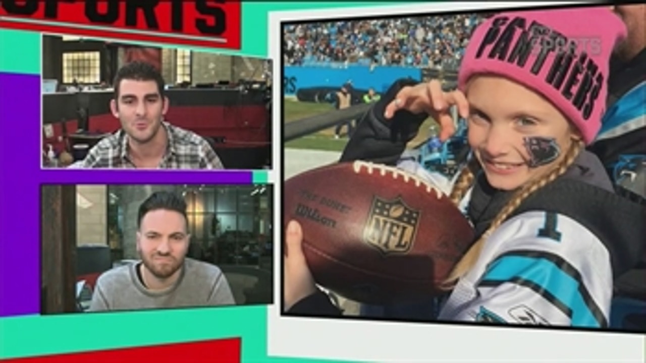 The little girl who got a football from the Panthers says thank you - 'TMZ Sports'