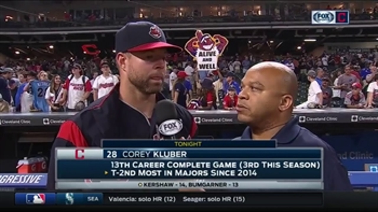 Corey Kluber on whats been working for him and the letter that matters