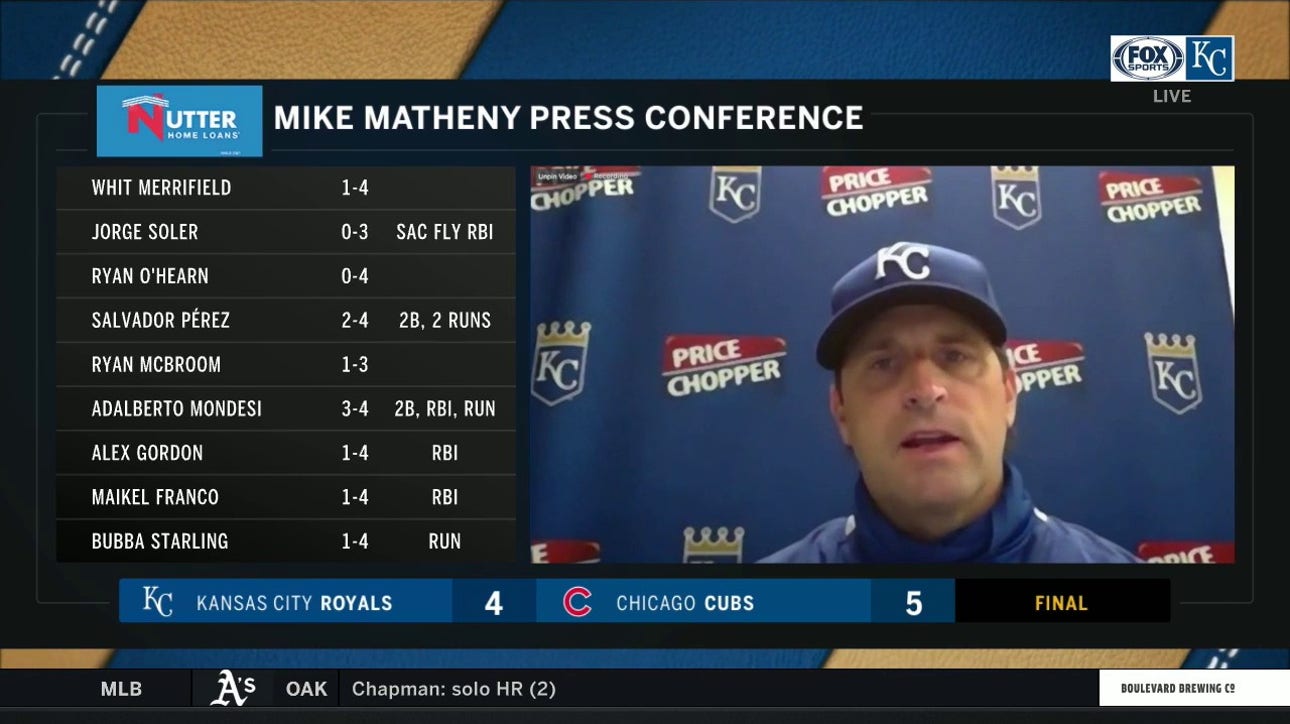 Matheny: 'We came up a little short, but I loved our approach offensively'