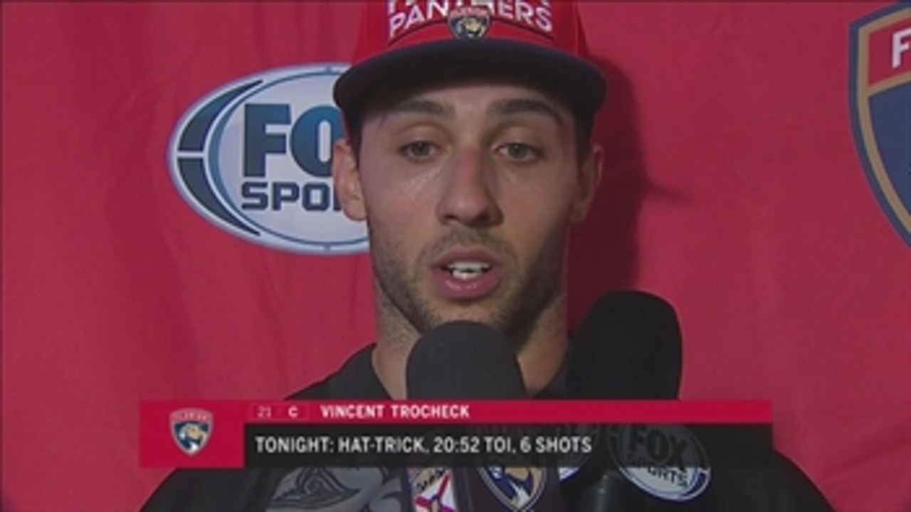 Vincent Trocheck reflects on his first career hat trick