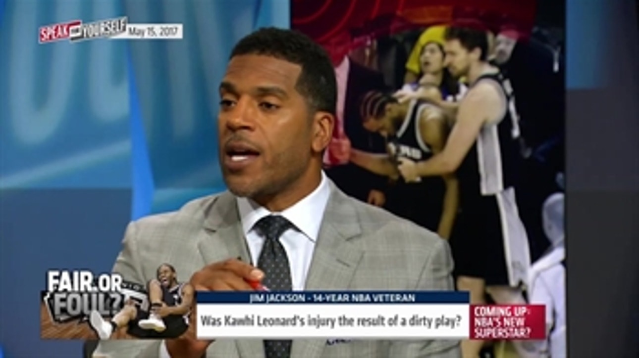 Zaza Pachulia injured Kawhi Leonard during Game 1 - Was it dirty? | SPEAK FOR YOURSELF