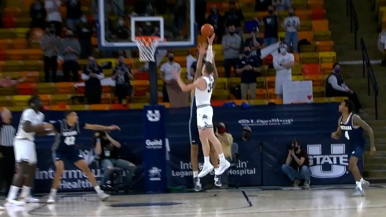 Utah State survives late push from Nevada, earns 75-72 win