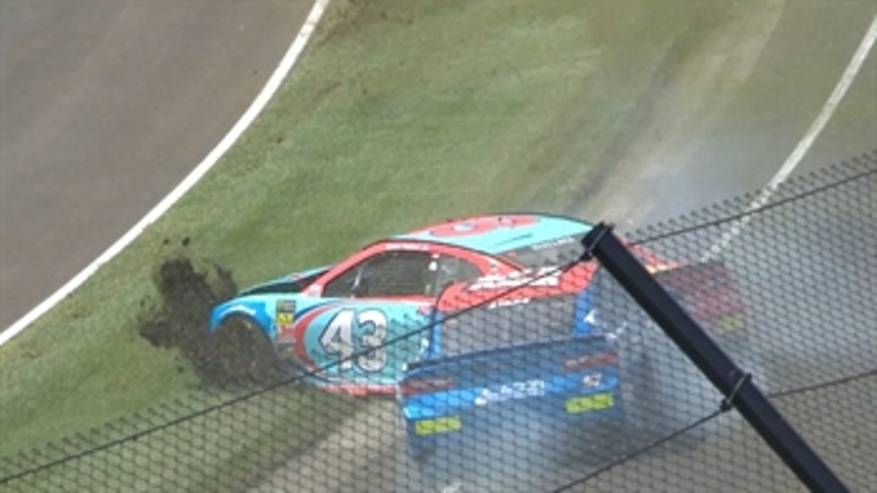 Bubba Wallace & David Starr involved in heavy wreck ' 2018 INDIANAPOLIS