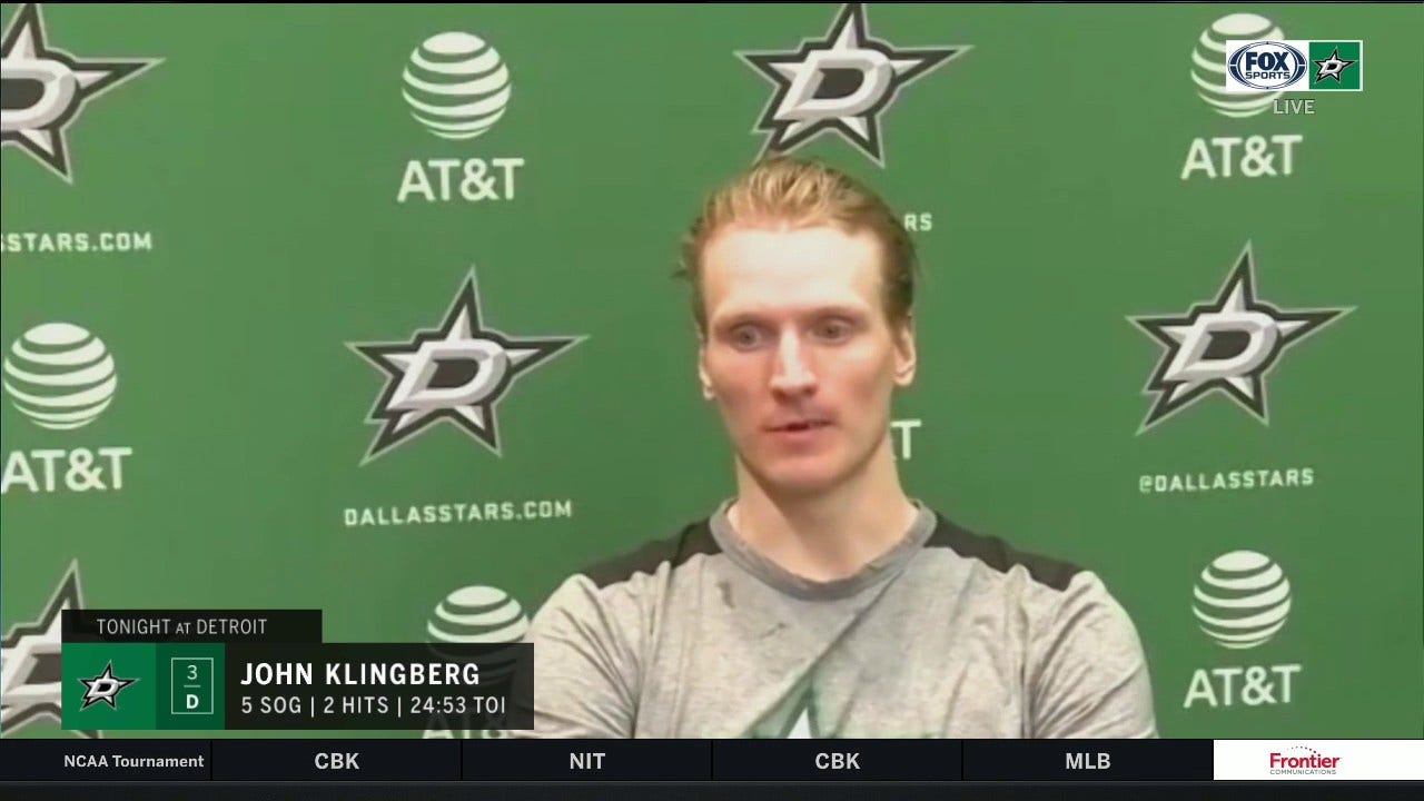 Klingberg: 'I think we need to spend more time in our zone to get longer shifts'