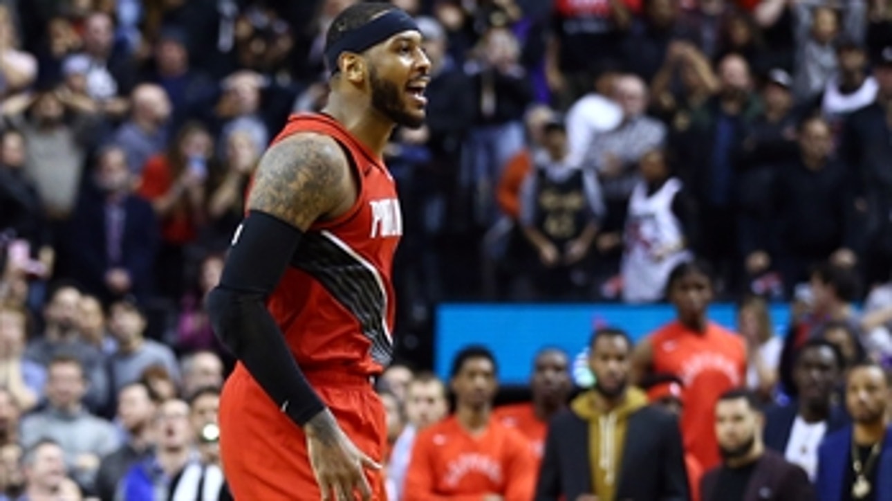 Skip Bayless and Shannon Sharpe react to Carmelo Anthony's game-winning shot