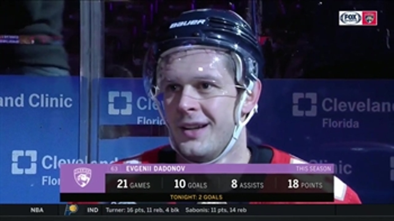 Evgenii Dadonov recaps Panthers' win after his 2-goal night against Rangers