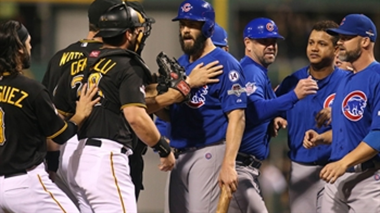 A huge scrum broke out but Jake Arrieta isn't mad about it