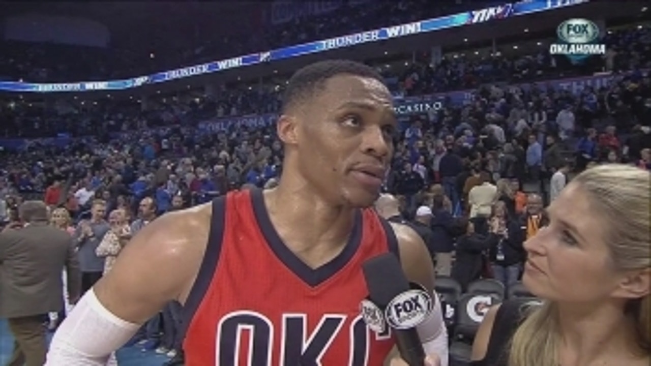 Russell Westbrook: 'I'm just happy to get a win'