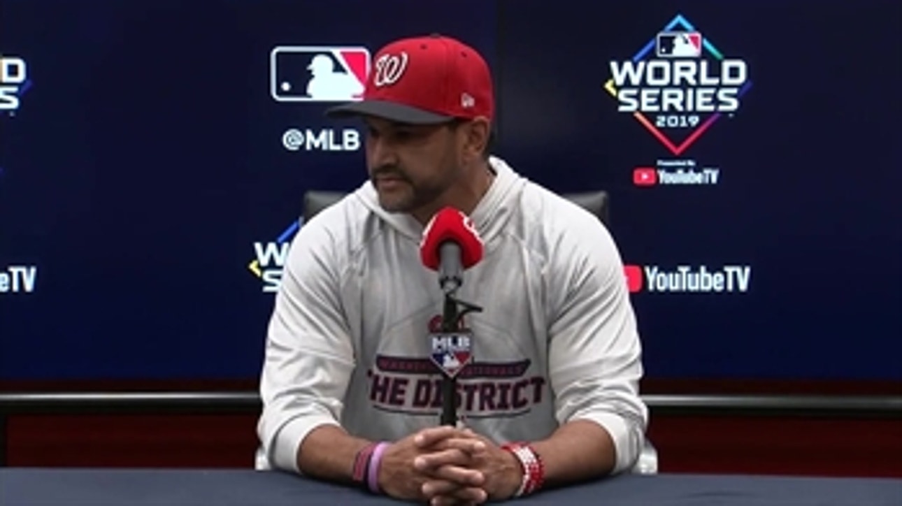 Dave Martinez breaks down timeline on Max Scherzer injury and effect on rest of World Series