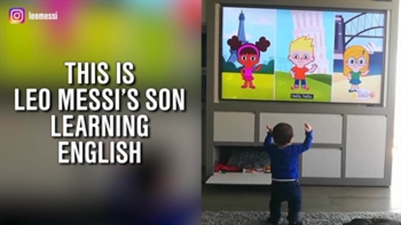 Lionel Messi's son learns english