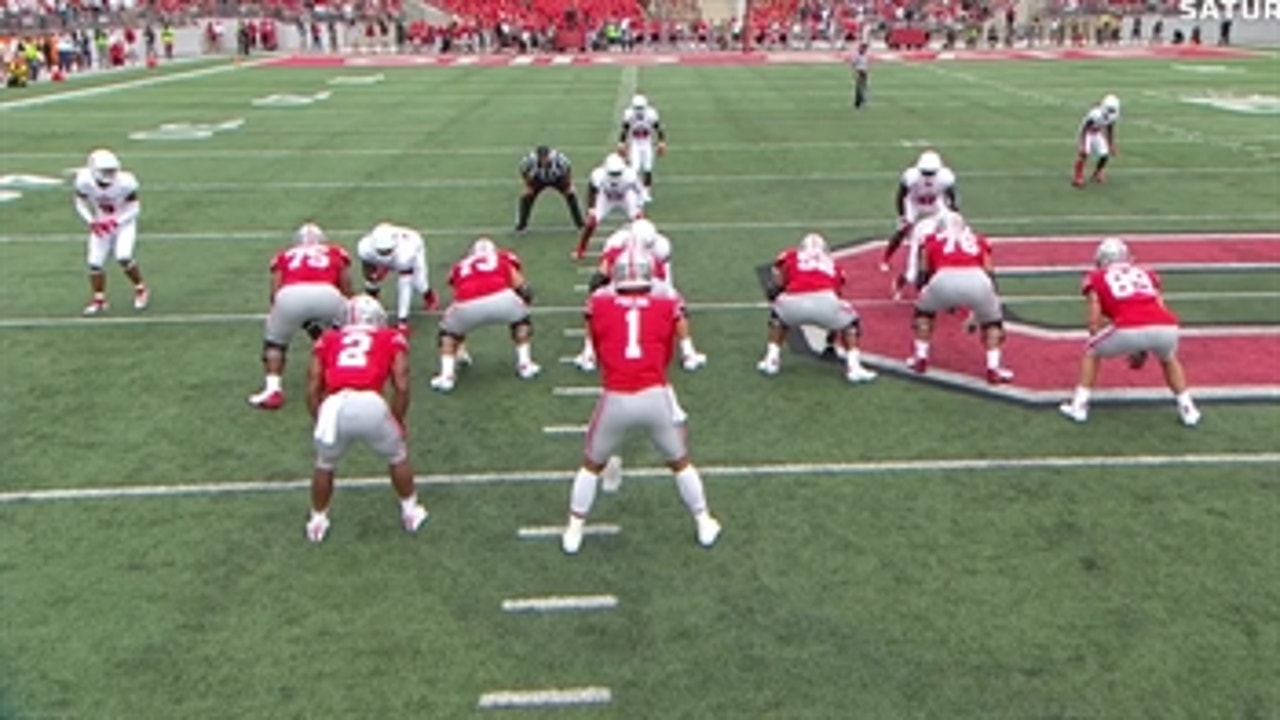 Justin Fields scores his first TD with Ohio State ' FOX COLLEGE FOOTBALL HIGHLIGHTS