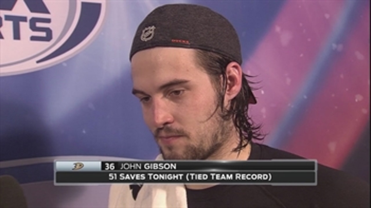 John Gibson ties a franchise record with 51 saves in win over Flyers