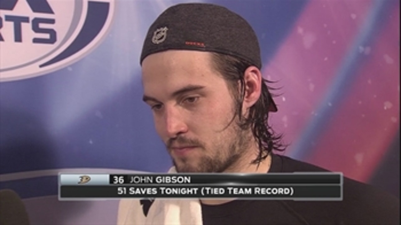 John Gibson ties a franchise record with 51 saves in win over Flyers