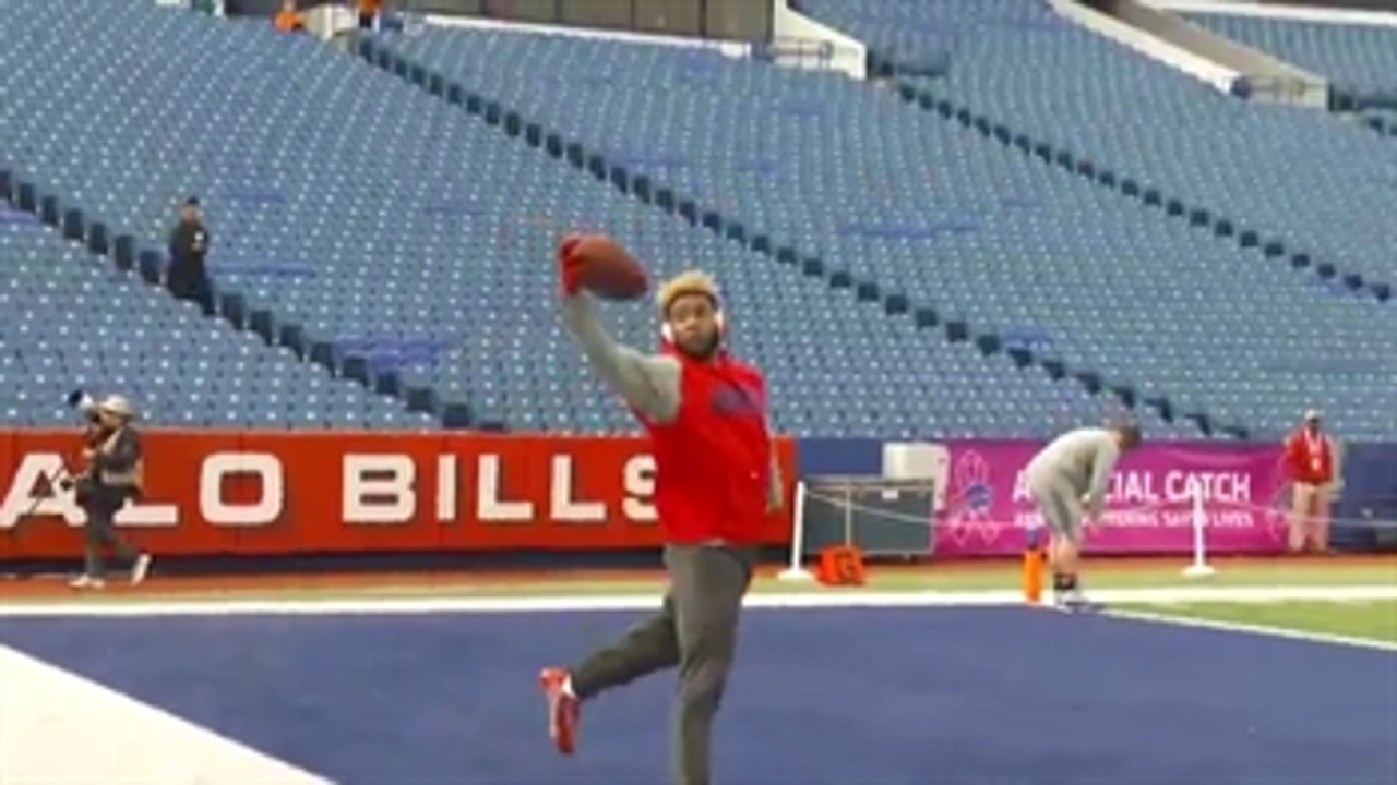 Odell Beckham Jr. warmed up for NFL history in his own way
