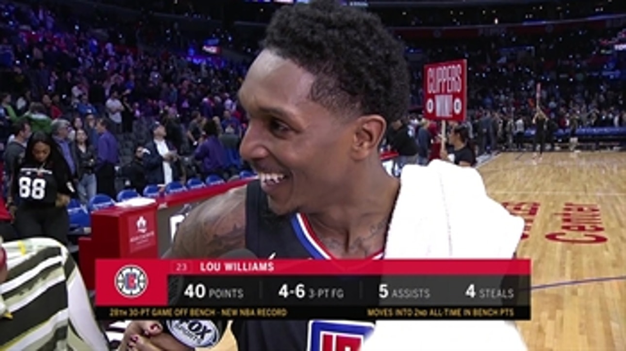 Lou Williams delighted after monster night leading Clippers