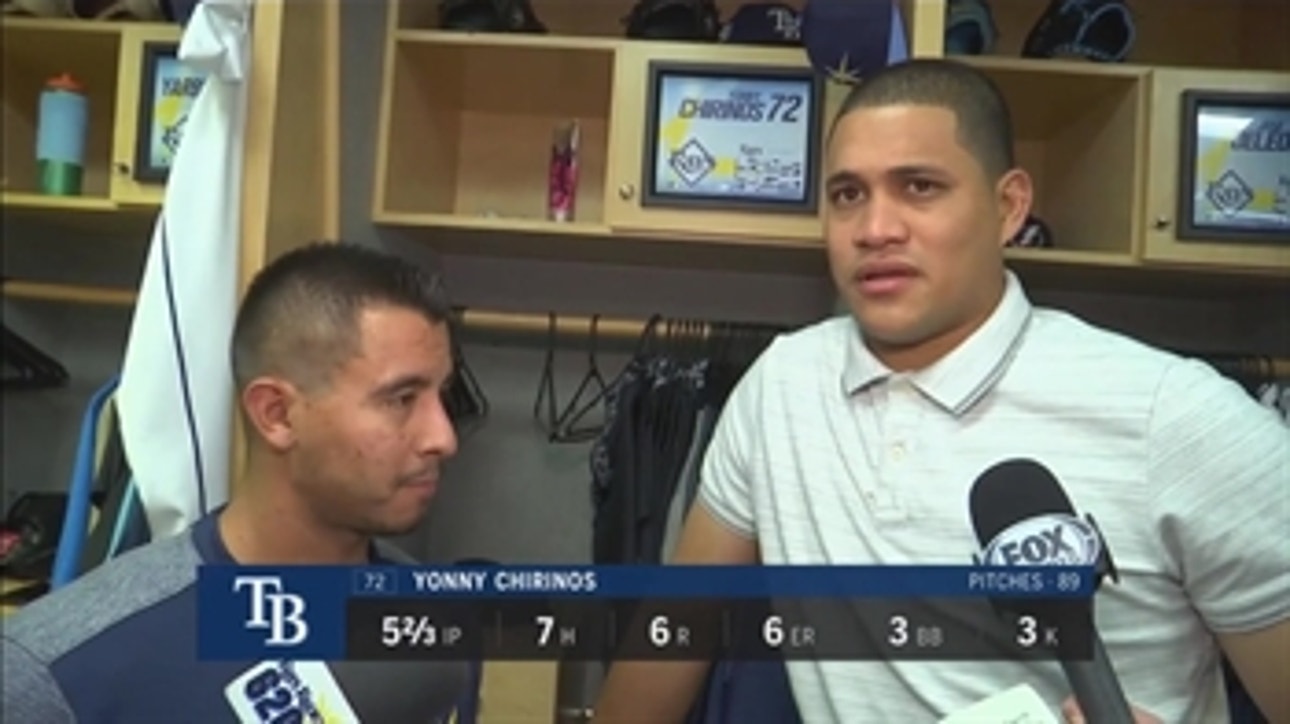 Yonny Chirinos reflects on his performance against the Rangers
