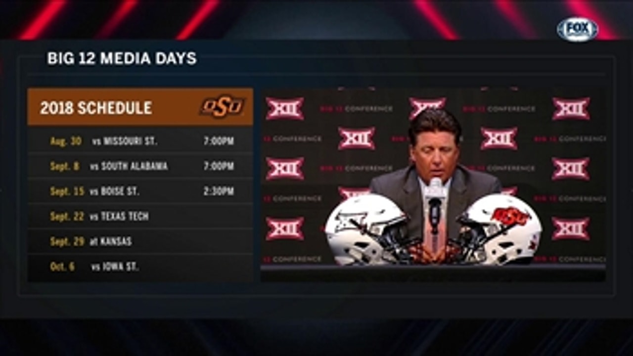 Gundy on how to Replace Dynamic WRs ' Big 12 Media Days