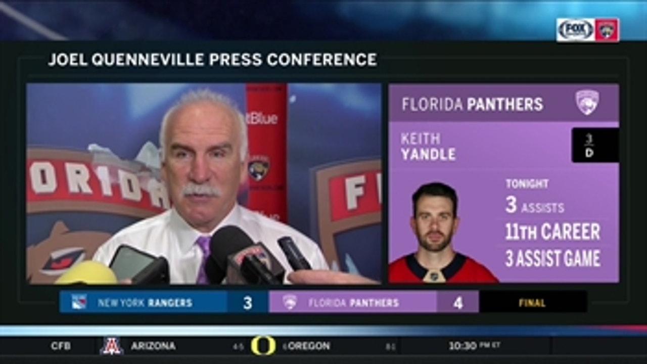 Joel Quenneville assesses Panthers' play after earning his 900th career