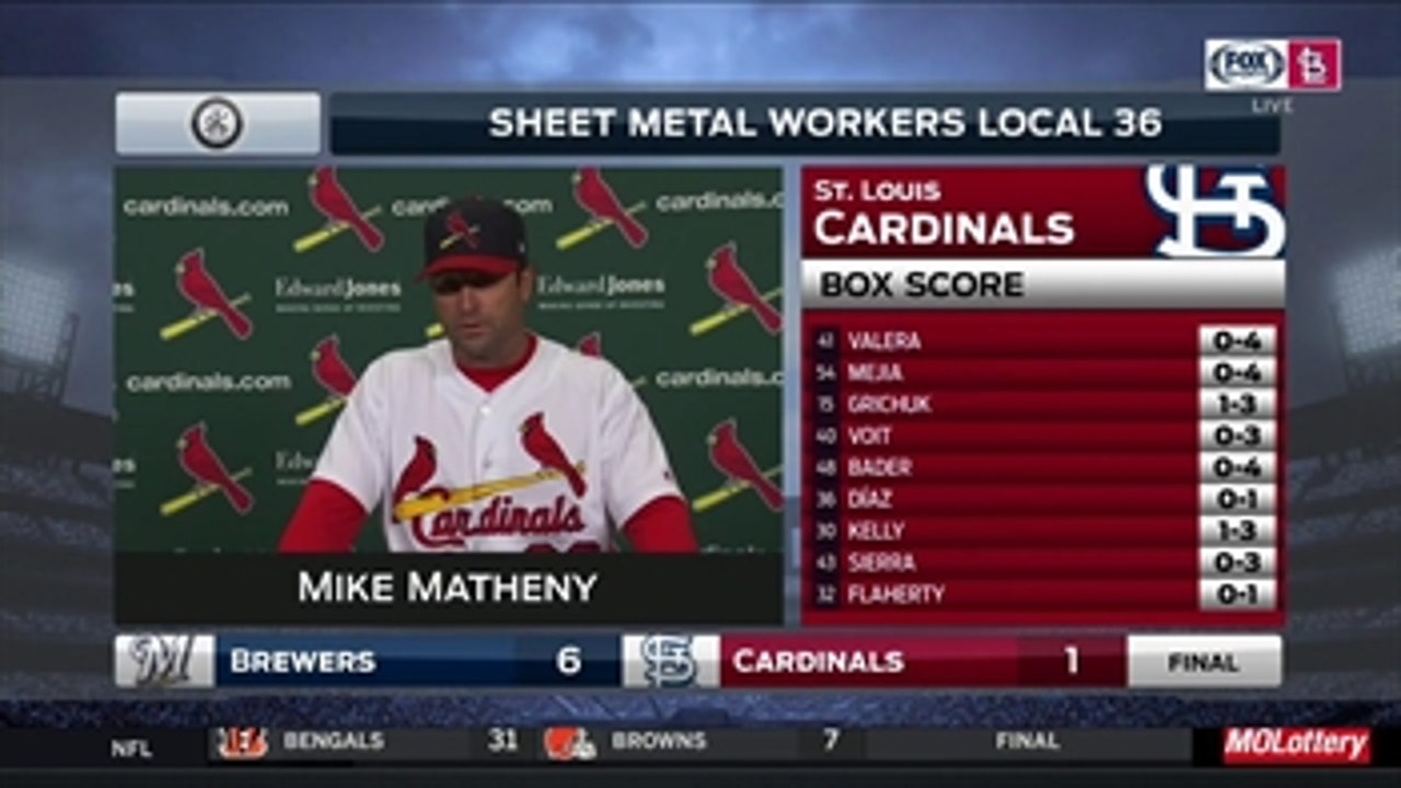 Mike Matheny on Randal Grichuk's future: 'It's going to come down to knowing the strike zone'