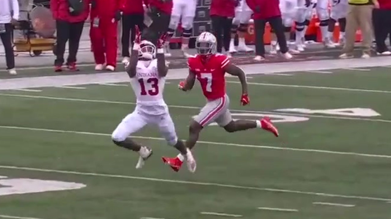 Myles Marshall 68-yard reception sets up Whop Philyor TD, Indiana tied with Ohio State 7-7